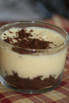 Recette de mousse à la vanille sur sablés au chocolat