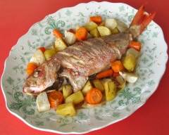 Recette poisson et légumes au four