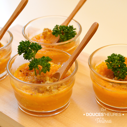 Recette de verrines de mousseline de carottes au miel et aux noix ...