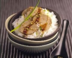 Recette filet de porc japonais au thé et pilaf de riz