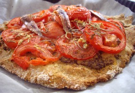 Tarte avoine-kamut à la tomate et aux anchois pour 2 personnes ...