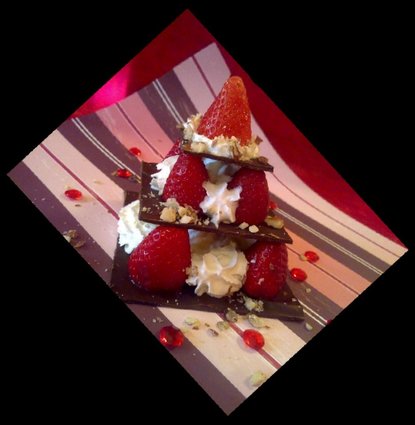 Recette de pyramide de chocolat aux fraises