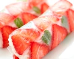 Recette rouleaux de printemps aux fraises