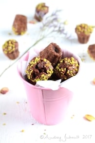 Recette de petites bouchées au chocolat et pistaches