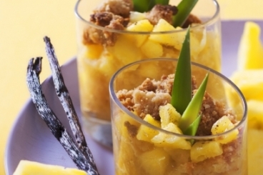 Recette de crumble d'ananas à la vanille en 2 façons facile et rapide