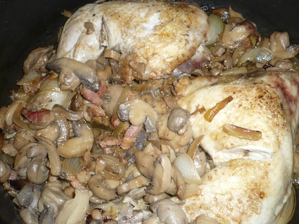 Recette de cuisses de poulet aux champignons