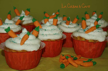 Recette de cupcakes carottes nuage chocolat blanc