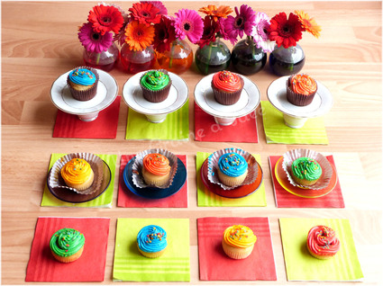Recette de rainbow cupcake (cupcake arc-en-ciel)