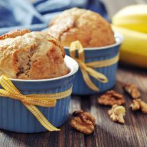 Muffins bananes noix