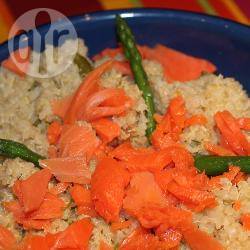 Recette risotto de quinoa aux asperges et au saumon fumé ...