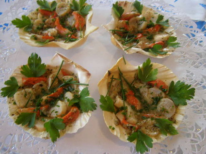 Recette de coquilles saint-jacques en salade