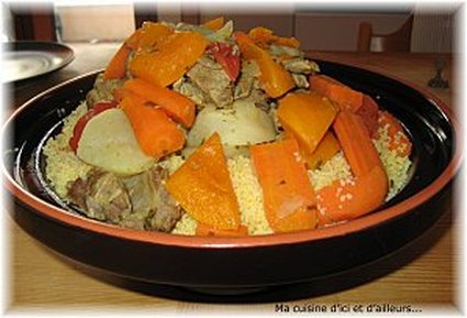 Recette de couscous marocain à l'agneau et ses légumes
