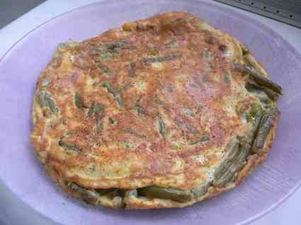 Recette omelette de haricots verts au raifort
