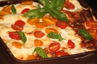 Recette de lasagnes au poulet et pesto de tomates