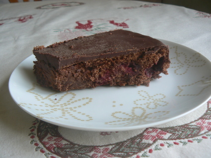 Recette gâteau chocolat framboises (gâteau)