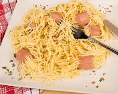 Recette spaghettis aux saucisses pour enfants