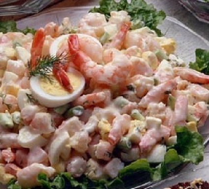 Recette de salade de crevettes à la mayonnaise