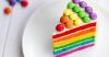 Recette de gâteau d'anniversaire allégé façon rainbow cake