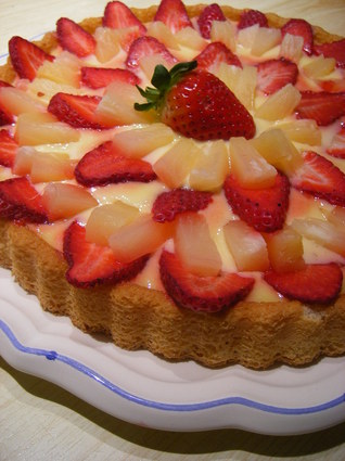 Recette de tarte citronnée fraise-ananas