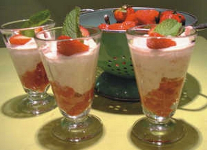 Recette de fraises à la crème