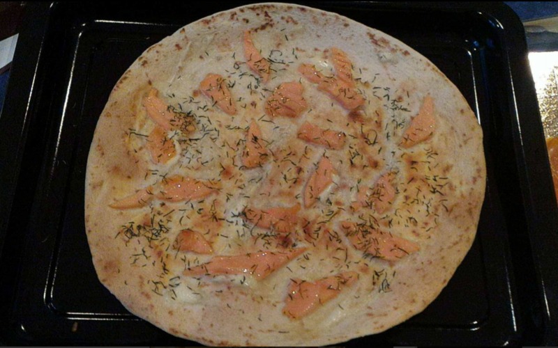 Recette pizza wrap saumon-crème fraiche-aneth économique et ...