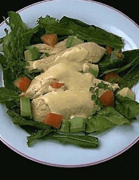 Salade au blanc de poulet pour 4 personnes