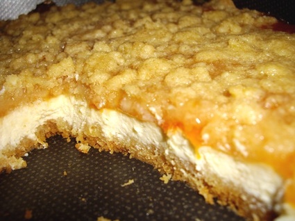 Recette de cheesecake à l'abricot façon crumble