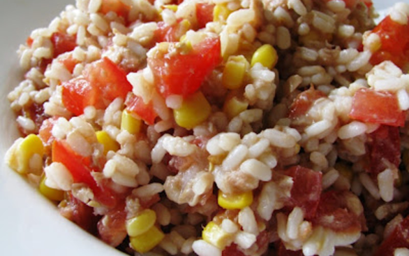 Recette salade de riz en solo pas chère et simple > cuisine étudiant