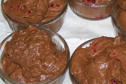 Recette de mousse au chocolat-framboises