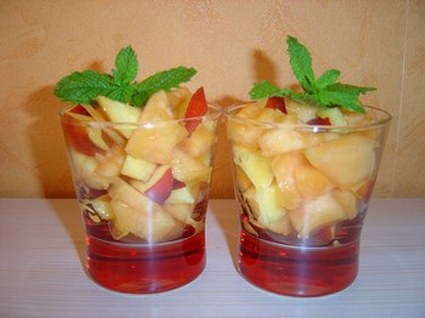 Recette de verrines melon-nectarines