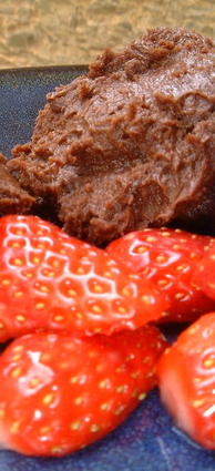 Recette de quenelles de chocolat et fraises