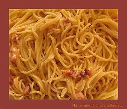 Recette spaghettis à la carbonara (spaghetti)