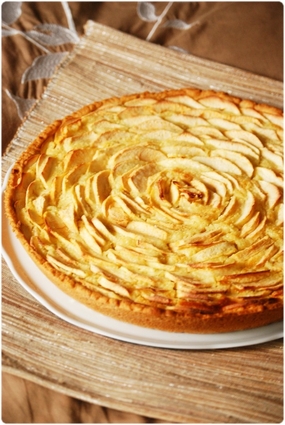 Recette tarte aux pommes et crème d'amandes pour 8 personnes