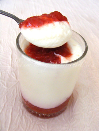 Recette yaourts à la confiture de fraises maison