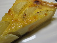 Recette de tarte poires-crème brûlée