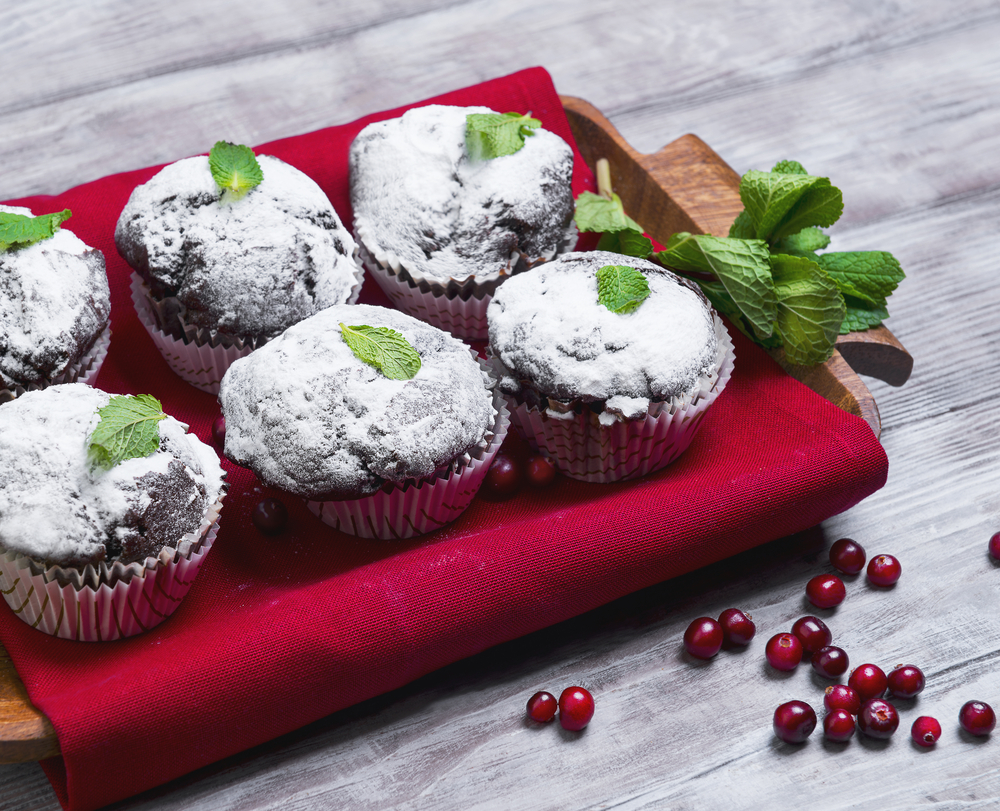 Recette de muffins express au chocolat et aux cranberries