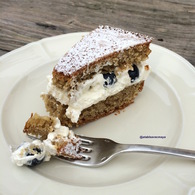 Gâteau victoria sponge cake, crème mascarpone et fruits frais