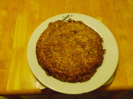 Recette de gâteau de pommes de terre, jambon et gruyère râpé