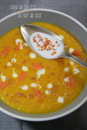 Recette de soupe de carottes au lait de coco