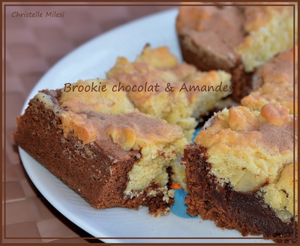 Recette de brookie chocolat & amandes