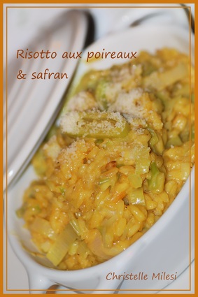 Recette de risotto aux poireaux et safran