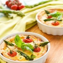 Quiche asperges tomates