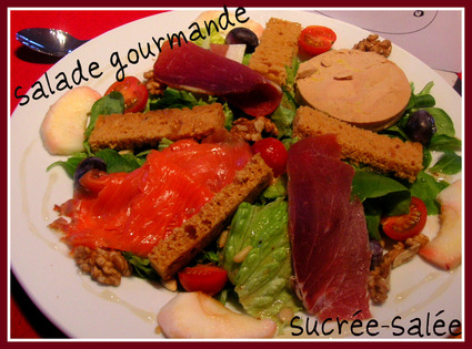 Recette de salade gourmande sucrée-salée