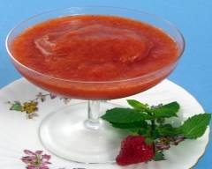 Recette sorbet à la rhubarbe et aux fraises