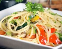 Recette spaghettis aux légumes rapides