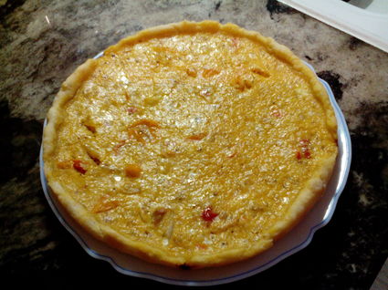 Recette de tarte colorée thon et tomates cerise