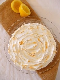 Tarte au citron meringuée pâte à la poudre d'amande