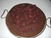 Recette de gâteau au chocolat et framboises