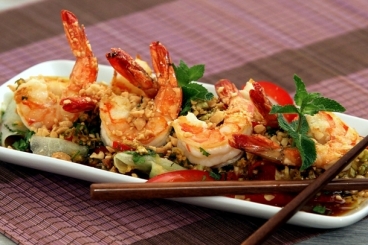 Recette de salade de crevettes à la thaï facile