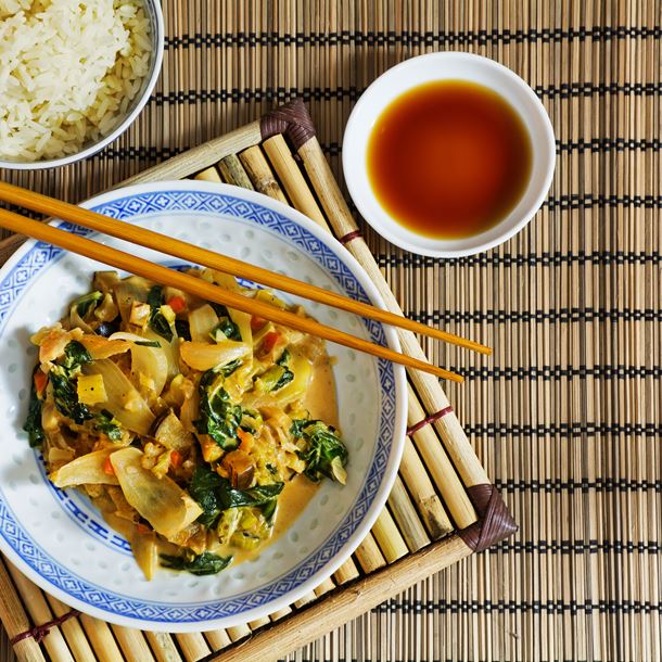 Recette curry de légumes au wok